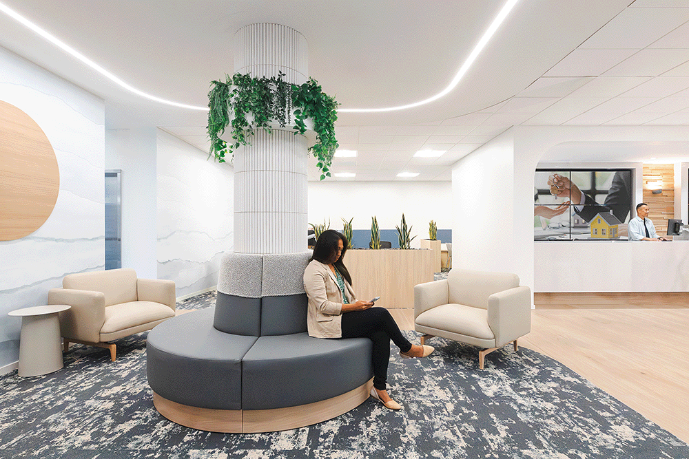 Interior photo of Downey branch