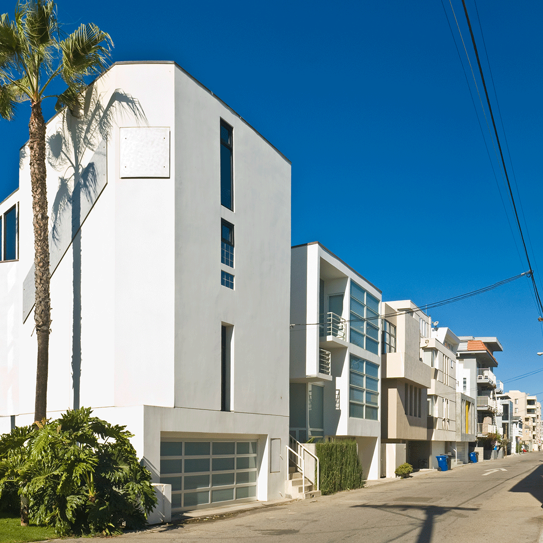 Apartment buildings in Los Angeles