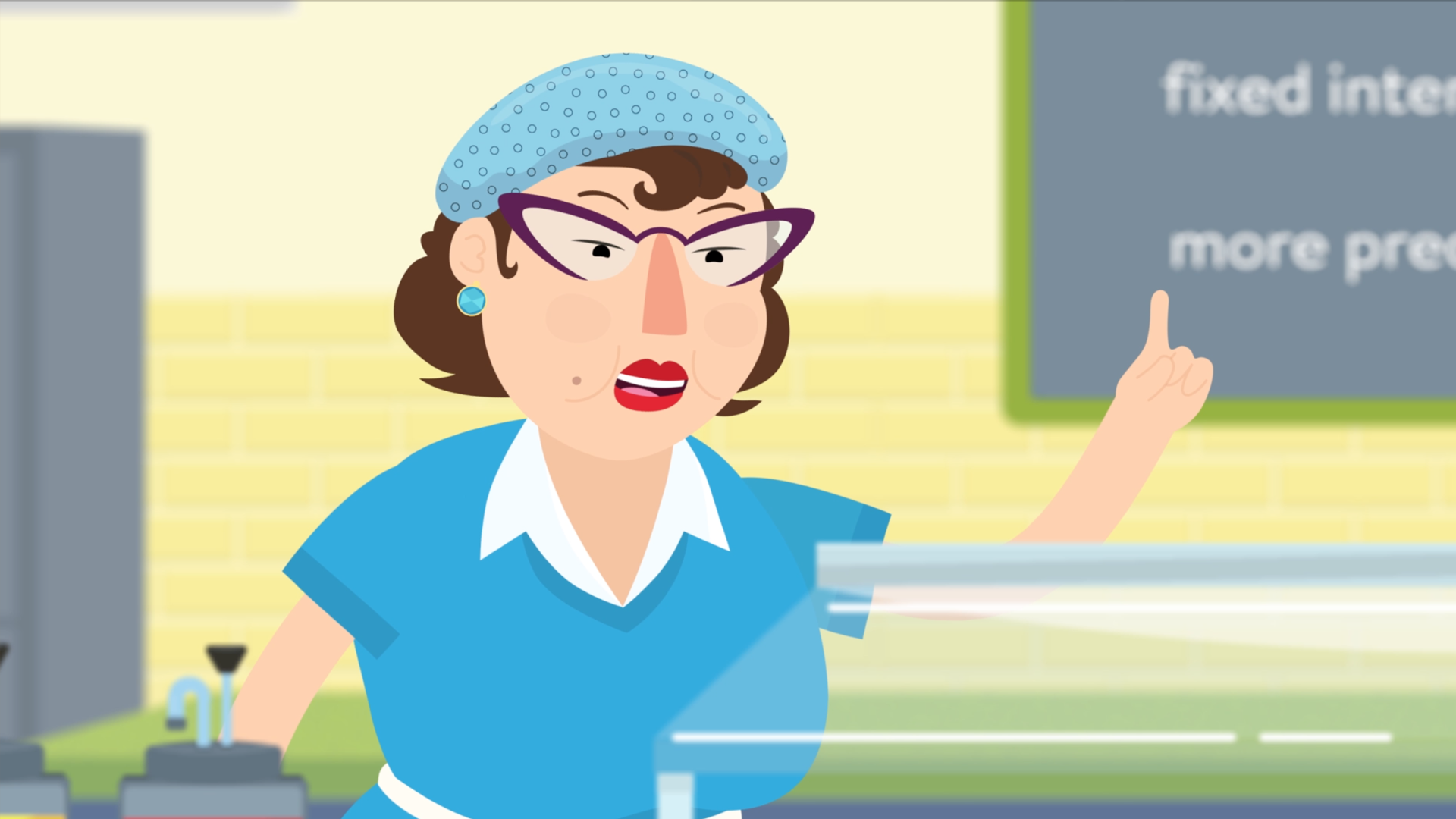 cartoon of a lunch lady