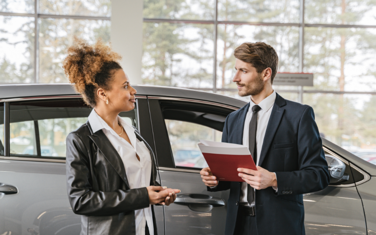 Used car salespeople at work