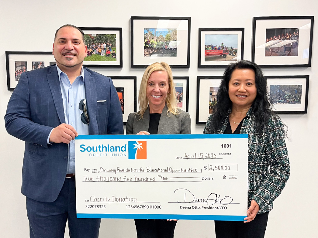 Photo of check donation