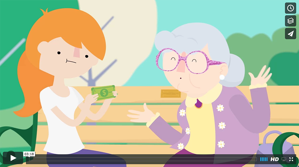 cartoon of 2 woman on a bench