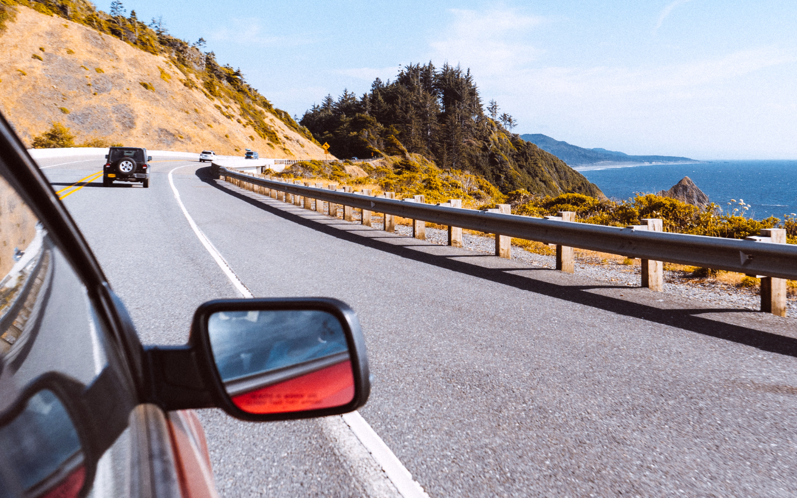Car driving on Pacific Coast Highway